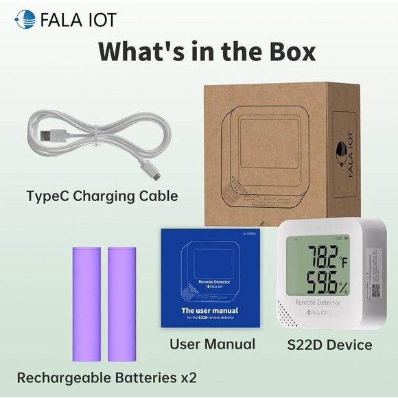 Wireless Temp & Humidity Sensor with Alerts for RVs, Pets, Greenhouses, S22D - Picture 9 of 9